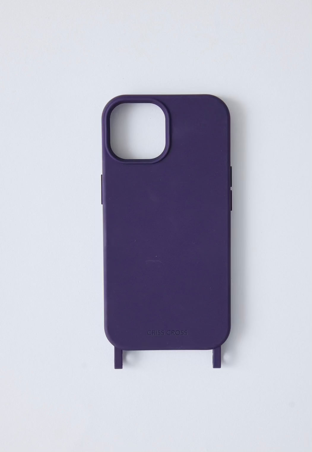 Colorful silicone phone case with hooks for IP 15 series, featuring integrated MagSafe, in Evening Blue shade.