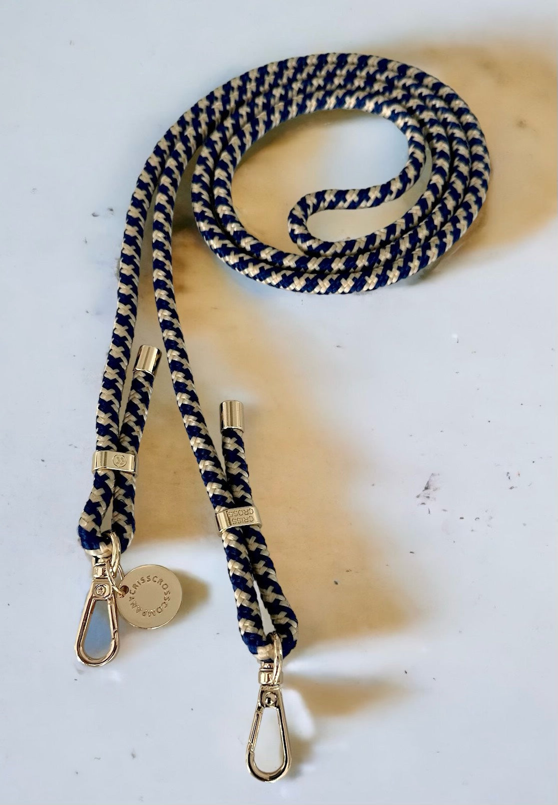 Detachable poly straps with carabiners, polyester, 60 inches, adjustable.