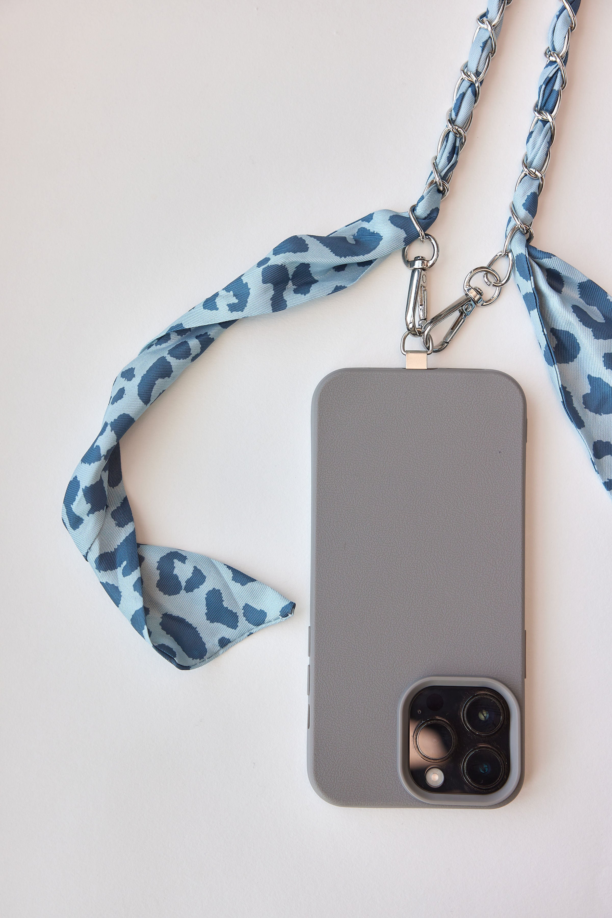 Denim Leo Scarf Phone Chain with Universal Adapter – Criss Cross