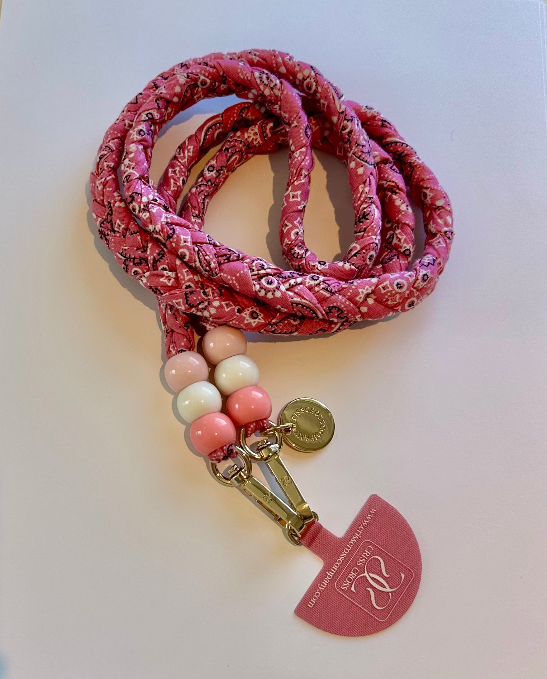Bandana Phone Straps with cotton pattern and universal adapter for secure phone attachment